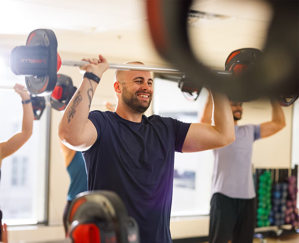LesMills BODYPUMP class at the Wisconsin Athletic Club