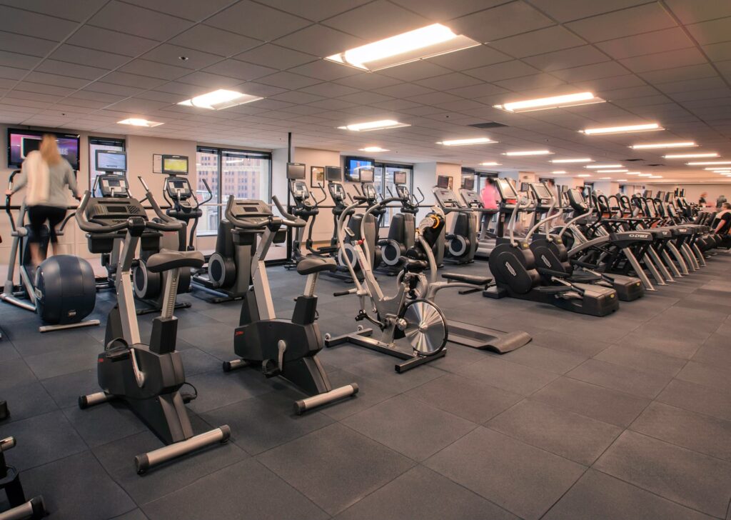 Cardio equipment in fitness center