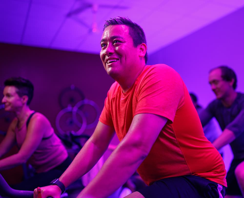 Indoor cycle class at the Wisconsin Athletic Club
