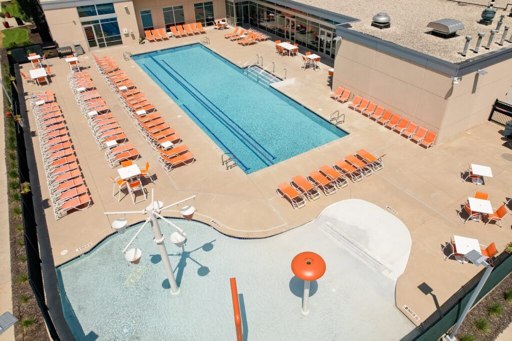Menomonee Falls Outdoor Pool from Drone