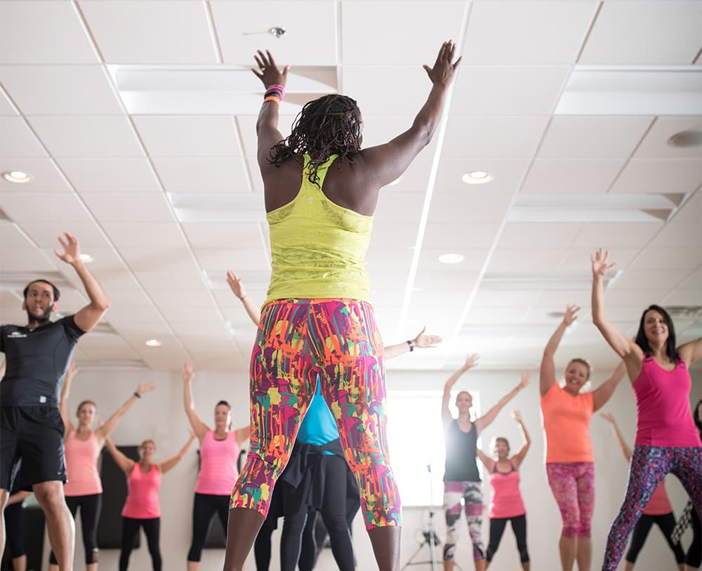 Latin dance class group fitness