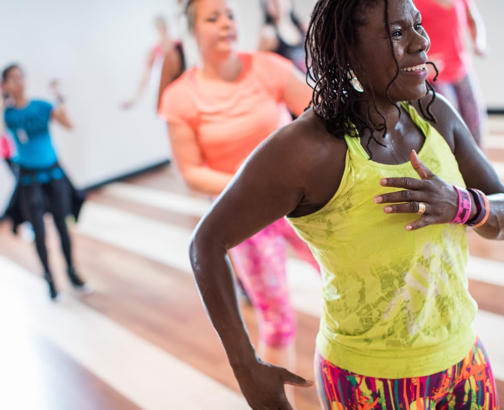 Latin dance class group fitness