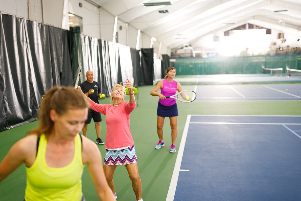 Ladies tennis drill