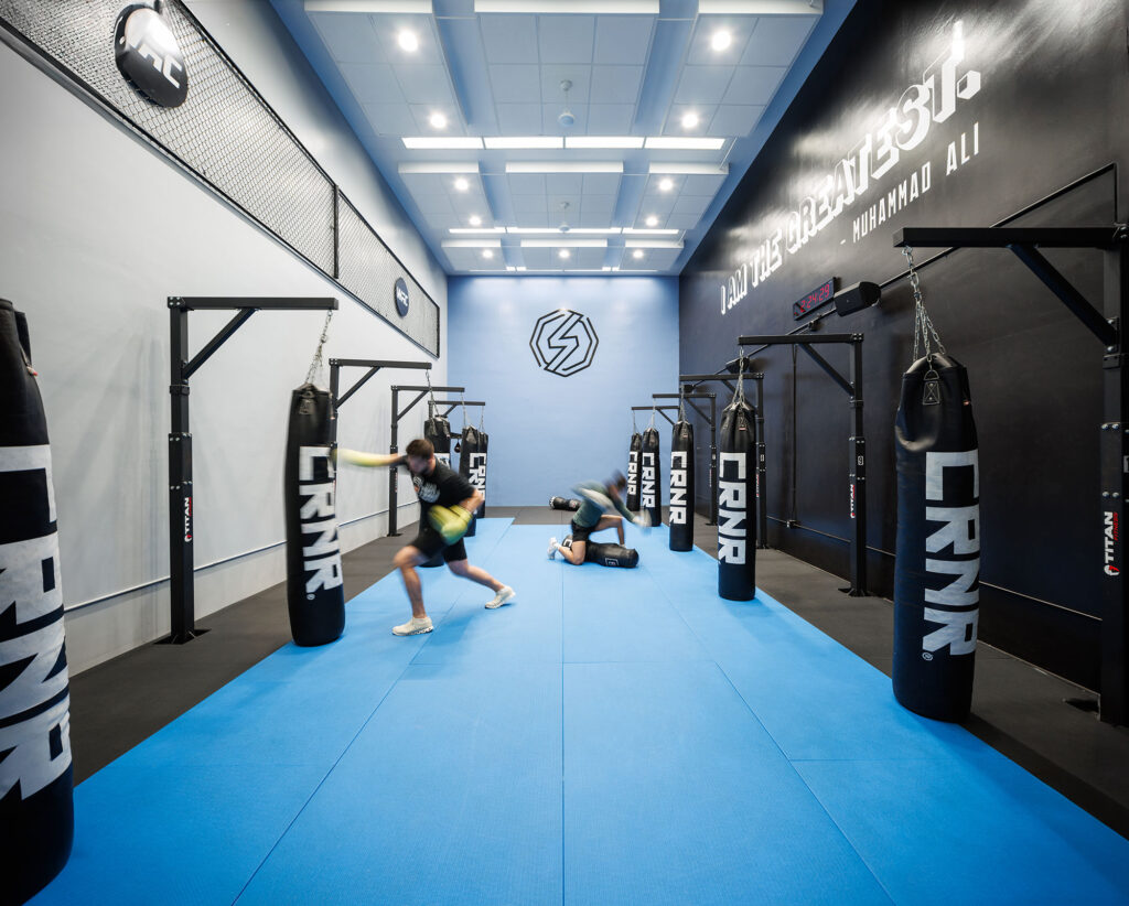 Members use the Strike Studio for boxing at WAC West Allis
