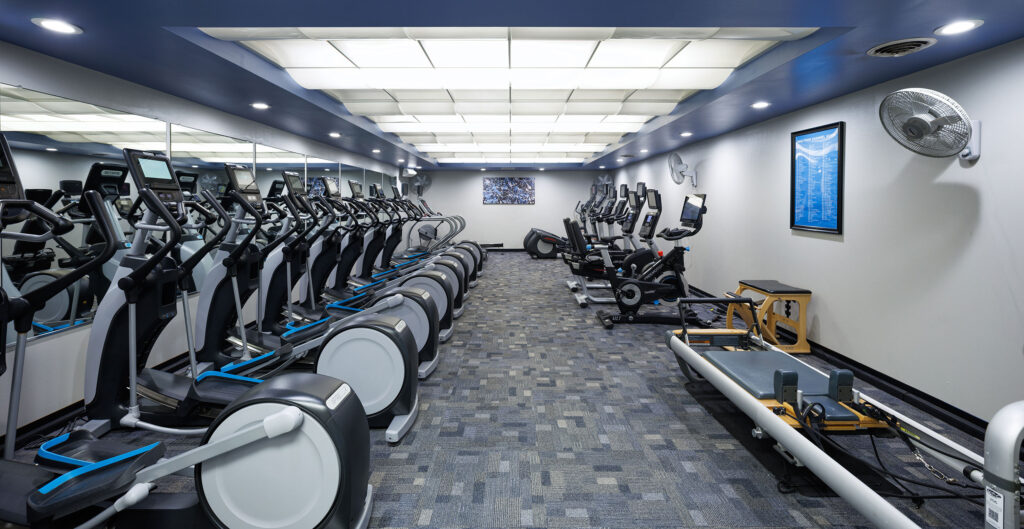 The lower level cardio area at WAC West Allis
