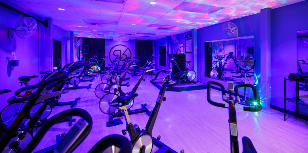 The indoor cycling studio at the WAC West Allis