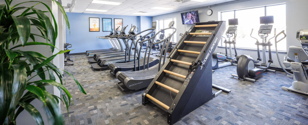Cardio equipment in the upper fitness center at the WAC West Allis