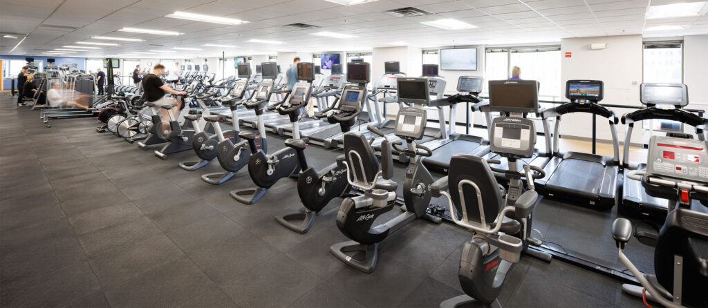 Cardio machines at the WAC Downtown Milwaukee