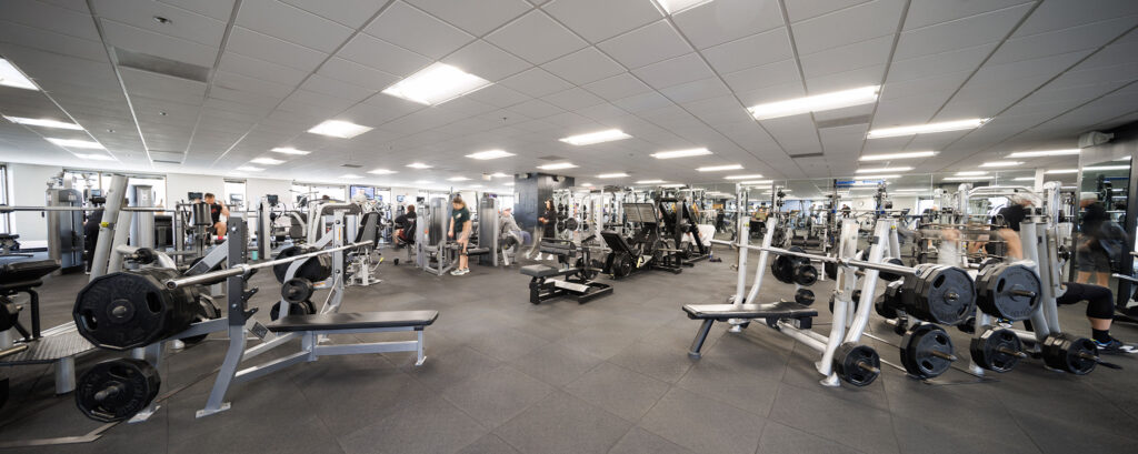 Fitness Floor weight equipment at the WAC Downtown Milwaukee