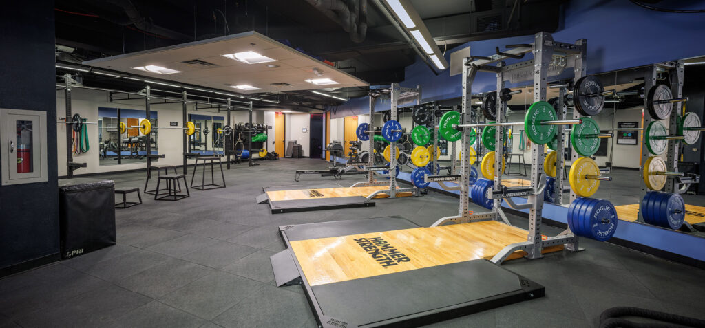 5th Floor weight lifting equipment at the WAC Downtown Milwaukee