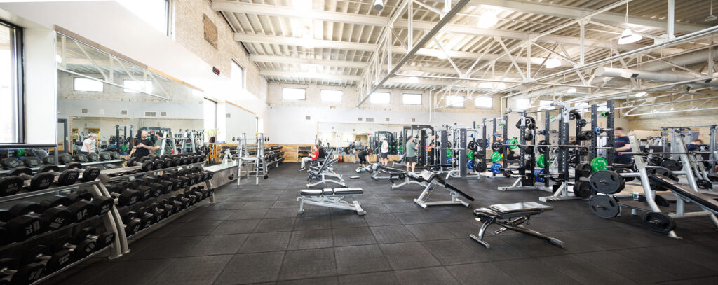 Upper Fitness Floor Weight Area at the WAC Wauwatosa