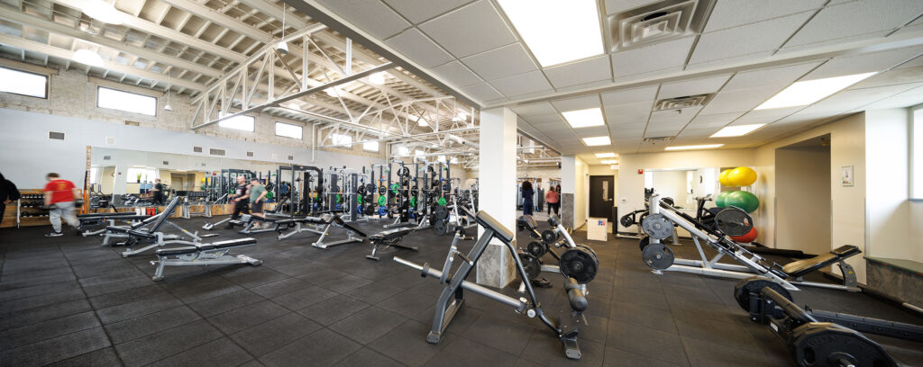 Upper Fitness Floor Weight Area at the WAC Wauwatosa