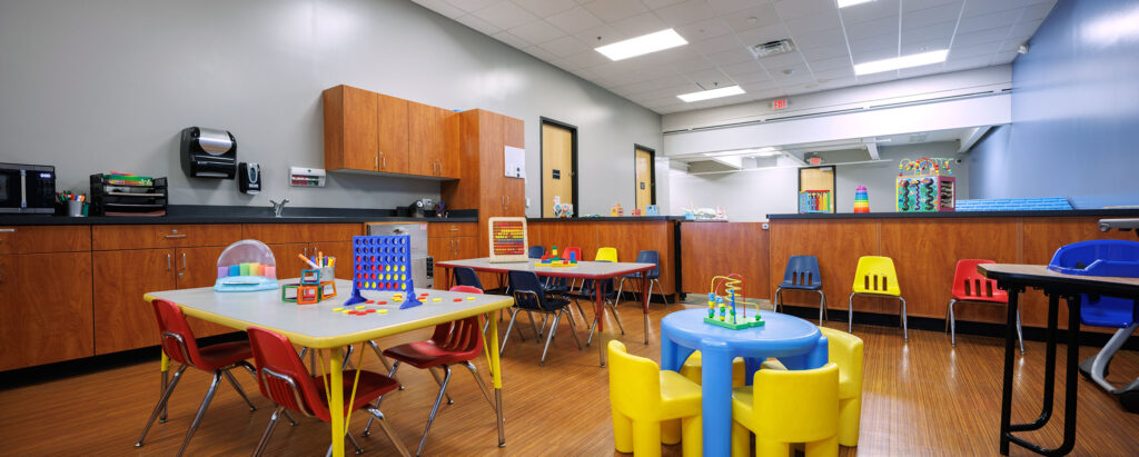 Kids' Clubhouse childcare area at the WAC Brookfield