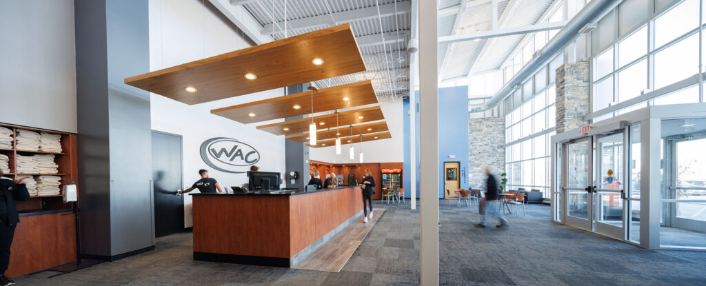 Front Desk and lobby at the WAC Brookfield