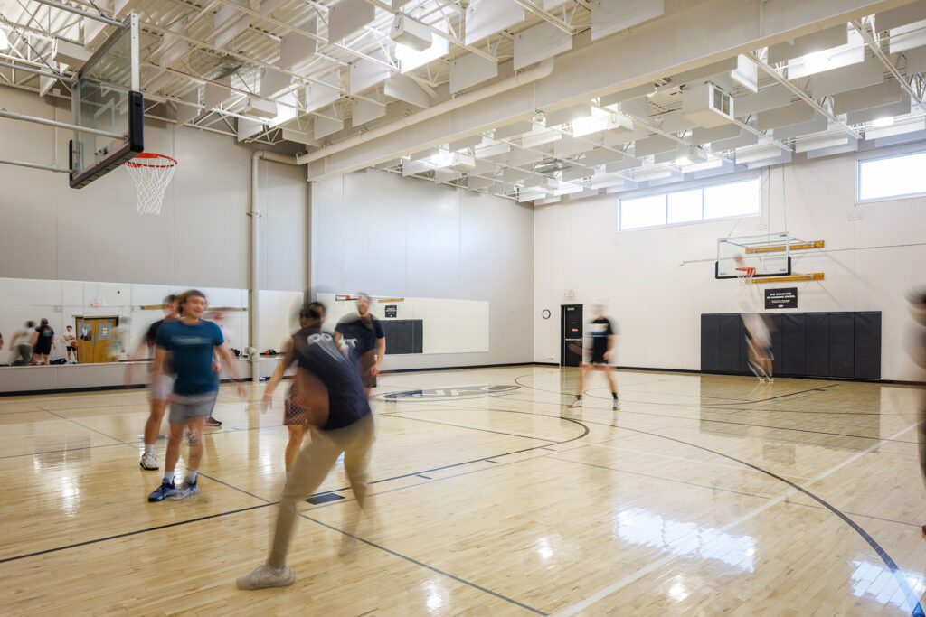 The basketball court gym at the WAC Brookfield