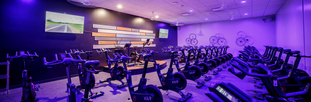Indoor Cycling Ride Spinning studio at the WAC Menomonee Falls