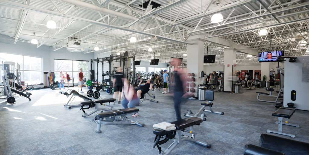 Fitness floor weight equipment at the WAC Greenfield